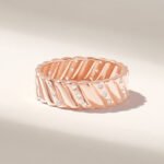 18k Gold Natural Diamond Pave Wedding Band: Thick Women's Alliance Ring - Image 5