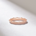 Pave Knife Edge Crown Ring | Unique Wavy Ring Enhancer Women| Cute Matching Ring - Image 6