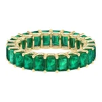 14K Solid Gold 5.39 Carat Emerald Solitaire Ring - Image 3