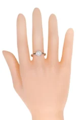 Round Illusion Set Ring | 14K White Gold Diamond "Illusion-Set" Ring - Image 3