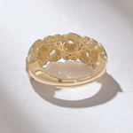 Halo Natural Diamond Circles Statement Ring | 1.2CT Antique Design Chunky Ring - Image 7