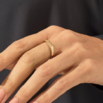 14k Gold Flat Band Ring | Delicate Pinky Ring for Women