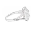 18k White Gold 1.12 Carat Natural Diamond Contemporary-Style Ring - 图片 2