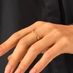 天然钻石密镶永恒戒指 | 14k 纯金凯尔特结女士戒指