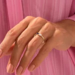 18K Solid Gold Natural Diamond Sapphire Toi et Moi Ring