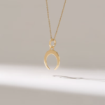 Horn Pendant | 18k Solid Gold Celestial Moon Charm Pendant Necklace - 图片 4