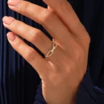 Natural Diamond Twisted Rope Ring |14k Solid Gold Unique Design Statement Ring For Women - Image 3