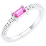 14K Solid Gold 0.4 Carat Pink Sapphire Ring - Image 2