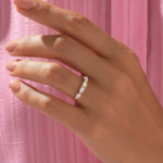 Natural Diamond Four Stone Ring | 0.5ctw Pear Cut Natural Diamond Ring | 14k Solid Gold - 图片 3