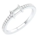 14K Solid Gold 0.4 Carat Natural Diamond Infinity Band Ring - 图片 2