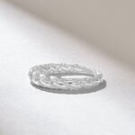 14k Solid Gold Pave Natural Diamond Twisted Dome Ring - Image 5