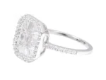 18k White Gold 1.00 Carat "Illusion-Set" Solitaire Style Engagement Ring - 图片 2
