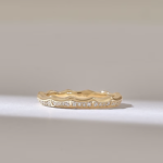 Pave Knife Edge Crown Ring | Unique Wavy Ring Enhancer Women| Cute Matching Ring - Image 2