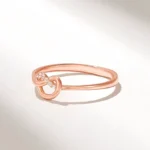 Natural Diamond Premium Knot Ring | 14k Solid Gold Love Knot Ring for Women | Unique Ring - 图片 6