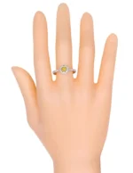 Solitaire Fancy Yellow and White Moissanite Diamond Ring | 14K Solid Gold Solitaire Ring - 图片 4