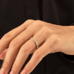 Natural Diamond Celtic Wedding Ring | 18K Solid Gold Minimalist Band for Women