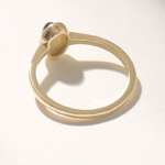 18K Solid Gold Bezel Iolite Solitaire Ring - Image 7