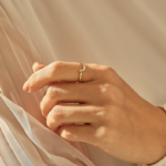 Arched Nesting Ring | Pave Natural Diamond Curve Ring 18K Solid Gold | Minimalist Ring - 图片 3