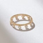Dainty Crown Stacking Ring | Tiny Natural Diamond Alternative Wedding Ring | Tiara Ring - 图片 7
