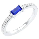 14K Solid Gold 0.4 Carat Natural Sapphire Infinity Band
