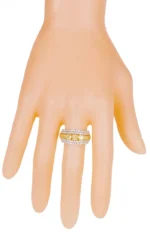 18K Solid Gold 2.91 Carat | Lab Grown Fancy Yellow Diamond | Diamond Fashion Ring - 图片 4
