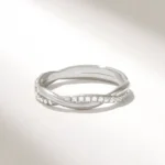 Natural Diamond Twisted Wedding Ring | 18K Solid Gold Rope Ring | Natural Diamond Band - Image 6