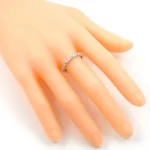 18k White Gold 1.38 Carat Moissanite Diamond Brilliant-Cut Eternity Full Band Ring - 图片 6