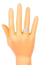 18k White Gold 1.00 Carat "Illusion-Set" Solitaire Style Engagement Ring - 图片 4