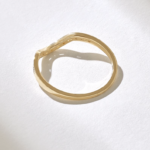 18k Arch Curved Ring | Pave Natural Diamond Ring | Solid Gold Minimalist Contour Band - 图片 7