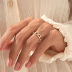 14k Solid Gold Baguette Ladder Ring | Vertical Baguette Full Eternity Ring