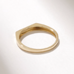 14k Gold Flat Band Ring | Delicate Pinky Ring for Women - Image 7