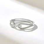 Natural Diamond Twisted Rope Ring |14k Solid Gold Unique Design Statement Ring For Women - Image 5