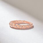 14k Solid Gold Pave Natural Diamond Twisted Dome Ring - Image 6