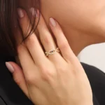 18K Solid Gold Natural Sapphire Ring - 图片 3