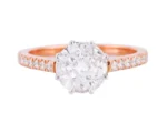 14K Gold 1.00 Carat Natural Diamond Engagement Ring