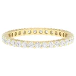 14K Solid Gold 0.85 Carat | Natural Diamond Infinity Band Ring | Thin Natural Diamond Band - 图片 3