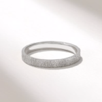 14k Gold Matte Textured Wedding Band: Classic Marriage Ring for Couples - Image 6