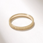 14k Gold Matte Textured Wedding Band: Classic Marriage Ring for Couples - Image 7
