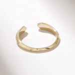 Natural Diamond Claw Ring | Adjustable Open Ring | Modern Cuff Ring |Knife Edge Band Ring - 图片 7