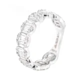 14K White Gold 1.62 Carat Natural Diamond "Invisible-Set" Eternity Band Ring For Women - Image 3