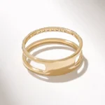 Stunning Pave Moissanite Diamond Double Wedding Band | 18K Solid Gold Minimal Ring Enhancer - 图片 7
