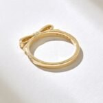 Pave Moissanite Diamond Ribbon Ring | 14k Solid Gold Designer Band for Women - 图片 7
