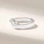 14k Gold Pear Natural Diamond Wedding Band: Solitaire Diamond Minimalist Ring - Image 4