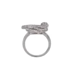 Natural Diamond Silver Snake Ring | Tiny Snake Ring | Serpent Ring - 图片 2