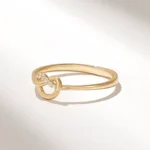 Natural Diamond Premium Knot Ring | 14k Solid Gold Love Knot Ring for Women | Unique Ring - 图片 4