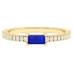 14K Solid Gold 0.4 Carat Natural Sapphire Infinity Band - Image 2