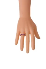 18K Solid Gold Oval-Cut Ruby and Diamond Eternity Band Ring - Image 4