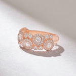 Halo Natural Diamond Circles Statement Ring | 1.2CT Antique Design Chunky Ring - Image 6