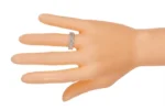 14K White Gold 1.62 Carat Natural Diamond "Invisible-Set" Eternity Band Ring For Women - Image 4