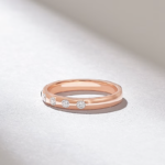 14k Gold Flush Set Natural Diamond Wedding Band: Minimalist Anniversary Ring - Image 6